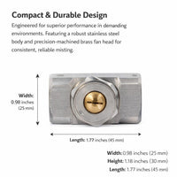 Stainless Steel Spray Tip for Industrial Applications, Misting Nozzle for Coolin #variant:Pressure Fan-shaped Brass Head Spray