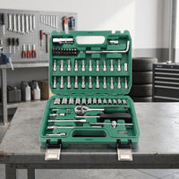 68 Pieces Socket Wrench Set Portable Mechanics Tool Kit in Order Tool Kit with Sockets for Vehicle Owners, Garage, Roadside Emergency