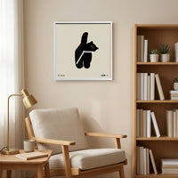 Minimalist Square Clock with Cat Silhouette Analog Square Decorative Wall Clock for Living Room