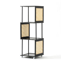 Rolling Shelf Cart Mobile Open Frame Cabinet Narrow for Beside Sofa