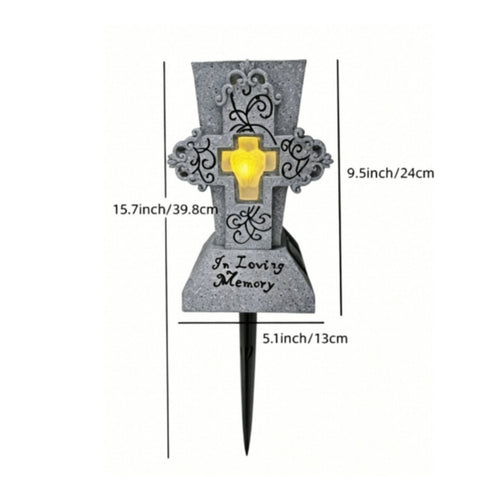 LED Cemetery Vase No Batteries Needed Solar Memorial Vase Night Light