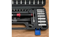 51 Pieces Ratchet Socket Set Precision Calibration Socket Wrench Kit Auto Repair Tool Set