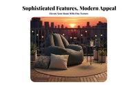 Multi-Person Lounger Japanese Unwindsign Bean Bag Chair Relaxed Lounging Oversized for Partners, Young Adults, Balcony