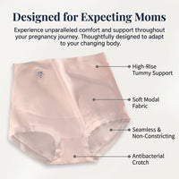 Maternity Underwear Postpartum with High Waist for C Section Recovery, Soft Modal Material Knickers with Elastic Waistband