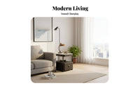 Multi-Functional Smart End Table Modern Design Household Furniture With Storage Drawer Nightstand space-saving for Homeowners, technology aficionados, Living Room, Apartment, Bedroom, Office