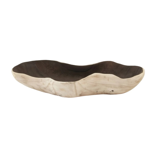 Wooden Tray with Freeform Shape Artisanal Decorative Tray Smooth for Entryway