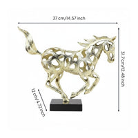 Metal Horse Sculpture Collectible Creature Statue Realistic
