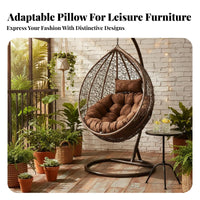 Washable Hanging Egg Chair Cushion Removable Cover Thick Hanging Basket Cushion Soft & Comfortable for Adults, Teens, Indoor, Outdoor, Patio
