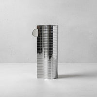 Polished Finish Stainless Steel Flower Vase Elegant Decor Piece Modern Metal Vase Anti Rust Single Handle Flower Holder Easy to Clean for Hotel Lobby, Living Room, Office, Entryway