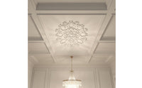 Exquisite Details French Design Ceiling Medallion Long-Lasting Chandelier Medallion Multi-Purpose Ornate Ceiling Medallion Moisture-Proof for Living Room