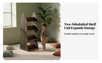 Revolving Tree-Shaped Book Display 360° Rotation Rotating Tree-Shaped Shelf Child-Safe Accessible Design for Children, Playroom