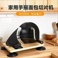 跨境手动面包切片机 高品质材质可折叠实木底座 面包专用切割神器