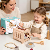 Wooden Pet Medical Kit Toy for Kids Role-Playing Doctor Set