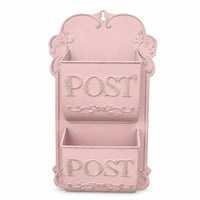 Iron Mailbox Organizer Embossed Lettering Wall-Mounted Mailbox Organizer