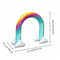 Rainbow Sprinkler Simple Setup Setup Inflatable Arch Sprinkler Portable Outdoor WaterBased Entertainment for Lawn