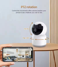 Tuya WiFi Smart Camera Indoor 360-Degree HD Monitor with APP Remote Voice Intercom