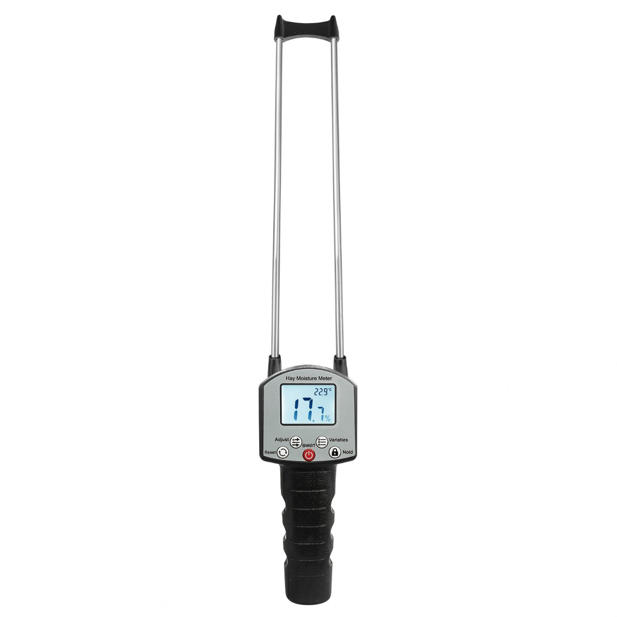 Metal Rod Rods Hay Moisture Meter Backlit LCD Display Forage Moisture Meter Textured Grip Farm Tool Digital