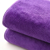 Thick Microfibre Cloth and Microfibre Towel for Car Drying, High Absorbency Violet Finish for Floor Cleaning, Lint and Streak Performance