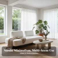 Armless Block Sofa Nordic aesthetic Couch Boucle Upholstery sectional Furniture for Apartment Dwellers, Design aficionados, Living Room, Lounge Area, Studio