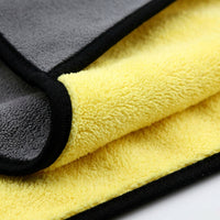 600gsm Car Drying Towel Microfibre Cloth, Large 30x60cm Cleaning Cloths for Car Washing, Double-Sided Shedding-Resistant Blended Yarn