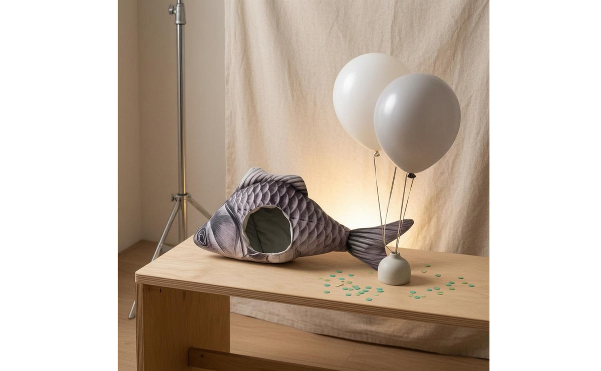Oversized Carp Hat Printed Textured Pattern Carp Costume Hat Hooded Novelty Headwear