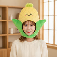 Fuzzy Corn on the Cob Hat Novelty Humorous Corn Hat Oversized Headwear for Kids, Stage Performances