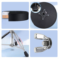 Height Adjustable Drum Throne Padded Drum Seat Non-Slip Heavy-Duty for Drummers, Musicians, Beginners, Home Studio, Practice Room, Stage