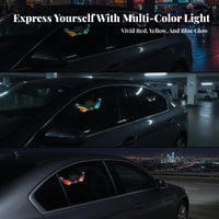 Solar-Powered Car Window Light Decorative Suction Cup Mount Evil-Eye Car Light