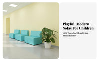 Soft Padded backlessless Lobby Seating dense Foam Padding kids' Sofa Multi-Purpose children's Furniture Easy to Clean for Preschoolers, Daycare Providers, Kindergarten, Early Education Center, Preschool, Waiting Area