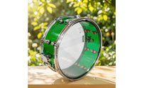 Transparent Marching Snare Drum Translucent Snare Drum with Acrylic Shell Chrome Percussion Instrument Compact for Drummers, Parades, Stage Performances