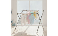 Telescoping Folding Clothes Drying Rack Stable Clothes Drying Rack Sturdy Freestanding for Balcony