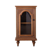 Wooden Nightstand with Glass Door centuryera Modern Design for Bedroom, Renters