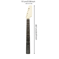 Straight Electric Guitar Neck with Rosewood Fingerboard Replacement Maple Guitar Neck Compatible for Luthiers