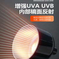 诺摩蜥蜴UVA灯罩UVB爬宠深桶反射灯罩恒温箱晒背爬虫箱外置耐高温