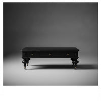 Coffee Table with Drawers Solid Wood Oak Coffee Table Vintage for Living Room
