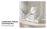 Vanity Case with Mirror Large Capacity Makeup Container Drawer Compartments