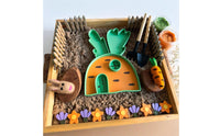 Carrot House Sand Toy Set Carrot Farm Modeling Clay Kit Biodegradable Material 3D Printed Play Shape Set for Kids, Preschool