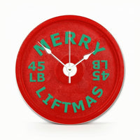 Barbell Plate Wall Clock Round Weight Plate Clock Long-Lasting for Athletes