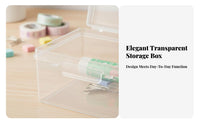 Clear Rectangular Box with Lid transparent Design for journeys, Hobbyists, Parents