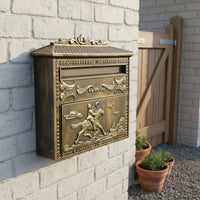 Wall Mounted Mailbox Custom Name Plate Decorative Wall Mailbox Secure Closure