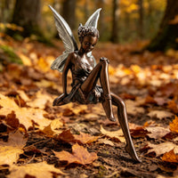 Sitting Fairy Garden Statue Weather Resistant for Patio