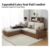 Wooden Frame Sofa Group Nordic aesthetic Upholstered Seating Collection sturdy Wood Construction Home Furniture for Homeowners, Living Room, Lounge Area