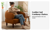 Highrear Single Sofa Retro Artistic Design Upholstered Upholstered Armchair with Side Guards Armchair Designer-Inspired Non-Slip