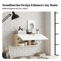 Multi-Compartment Wall Unit Space-Saving Household Storage Minimalist Design Easy to Clean for Home Office Workers, Living Room