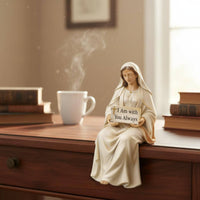 Madonna Shelf Sitter Figurine Spiritual Comfort Desk Companion Figurine