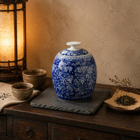 Ceramic Tea Jar Moisture-Proof Ceramic Canister with Lid High-Temperature Fired