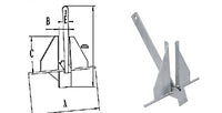 Hot-Dip Galvanized Danforth Anchor for Boats - Carbon Steel Mud and Sand Anchor