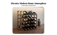 Solid Wood Wooden Wine Rack Minimalist Design Countertop Wine Rack Versatile Decor Tabletop Bottle Holder Sturdy Construction for Homeowners, Adults, Dining Room, Restaurant, Pantry, Cabinet