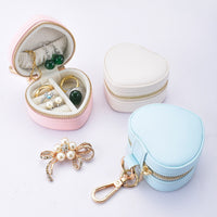 Mini Jewelry Box with Keychain for Rings, Earrings, and Necklaces
