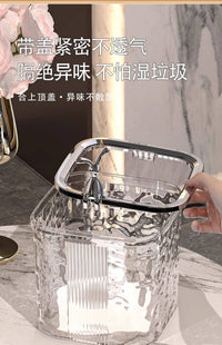 家用桌面垃圾桶带盖高颜值轻奢化妆台卫生间浴室废弃洗脸巾收纳盒